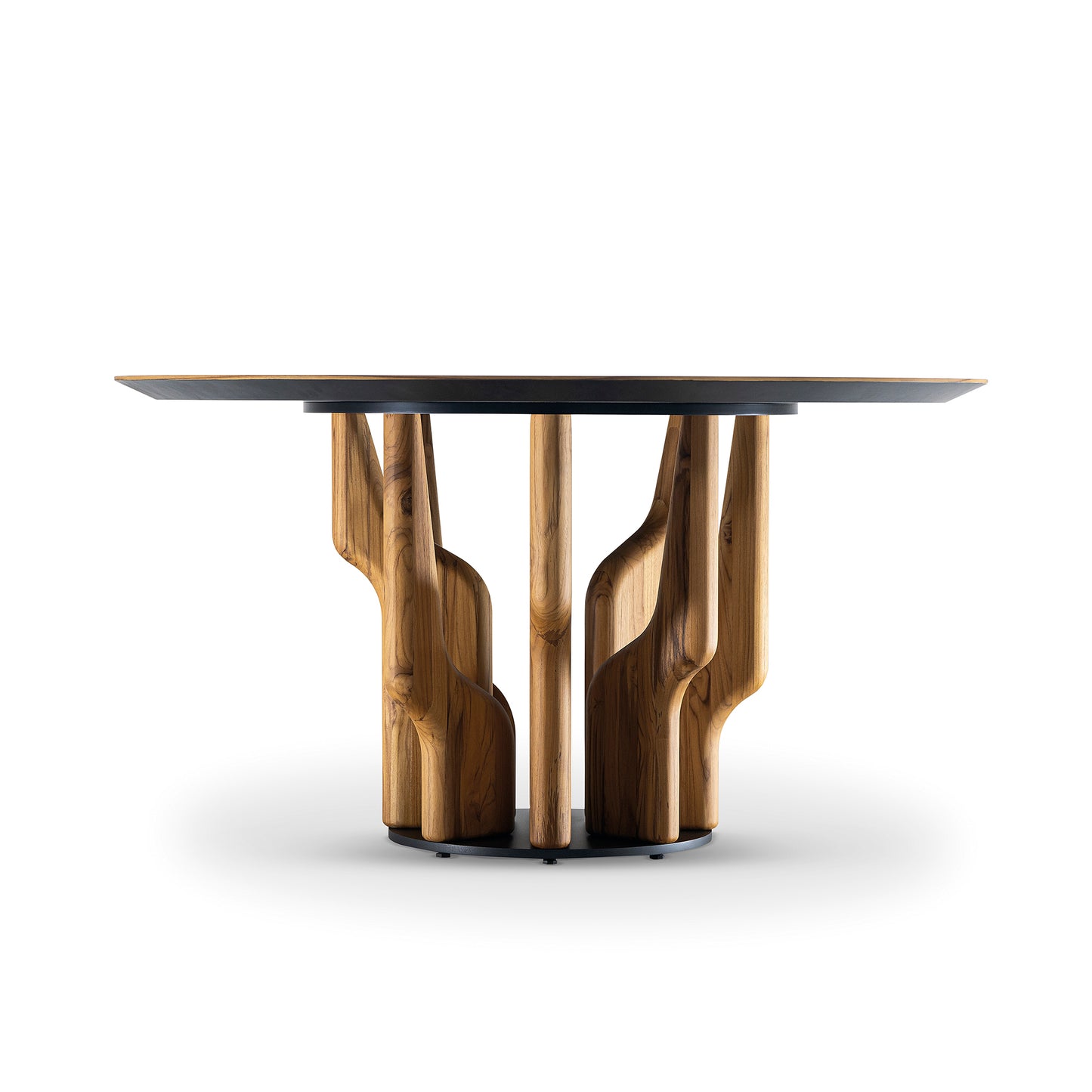 RAIZES Round Dining Table in Teak 63"