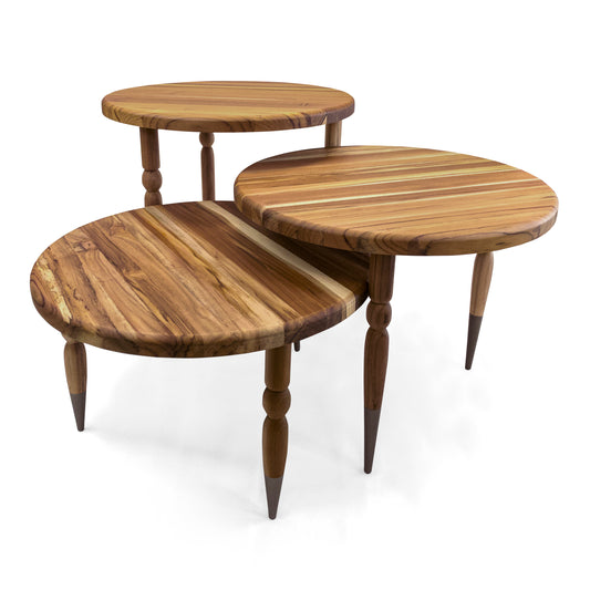 PALO Support Table 15" in Teak and Chocolate lacquer