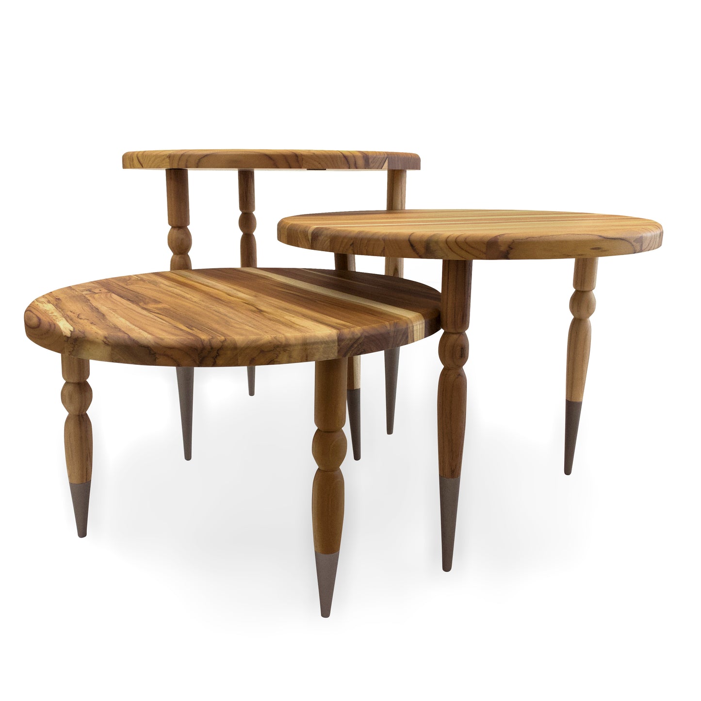 PALO Support Table 22" in Teak and Chocolate lacquer