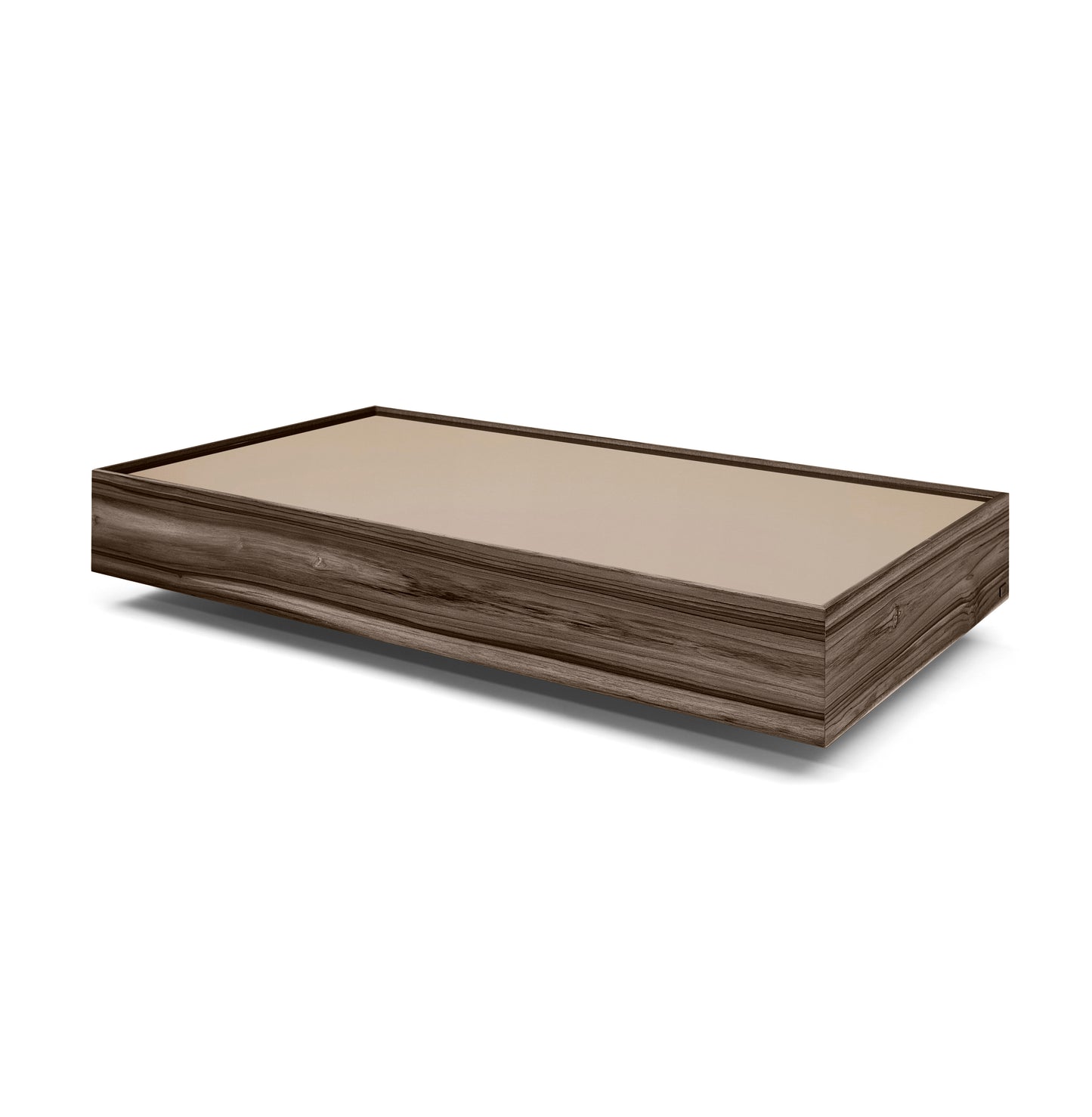 ARC Coffee Table 63" in Walnut with Bronze Mirror