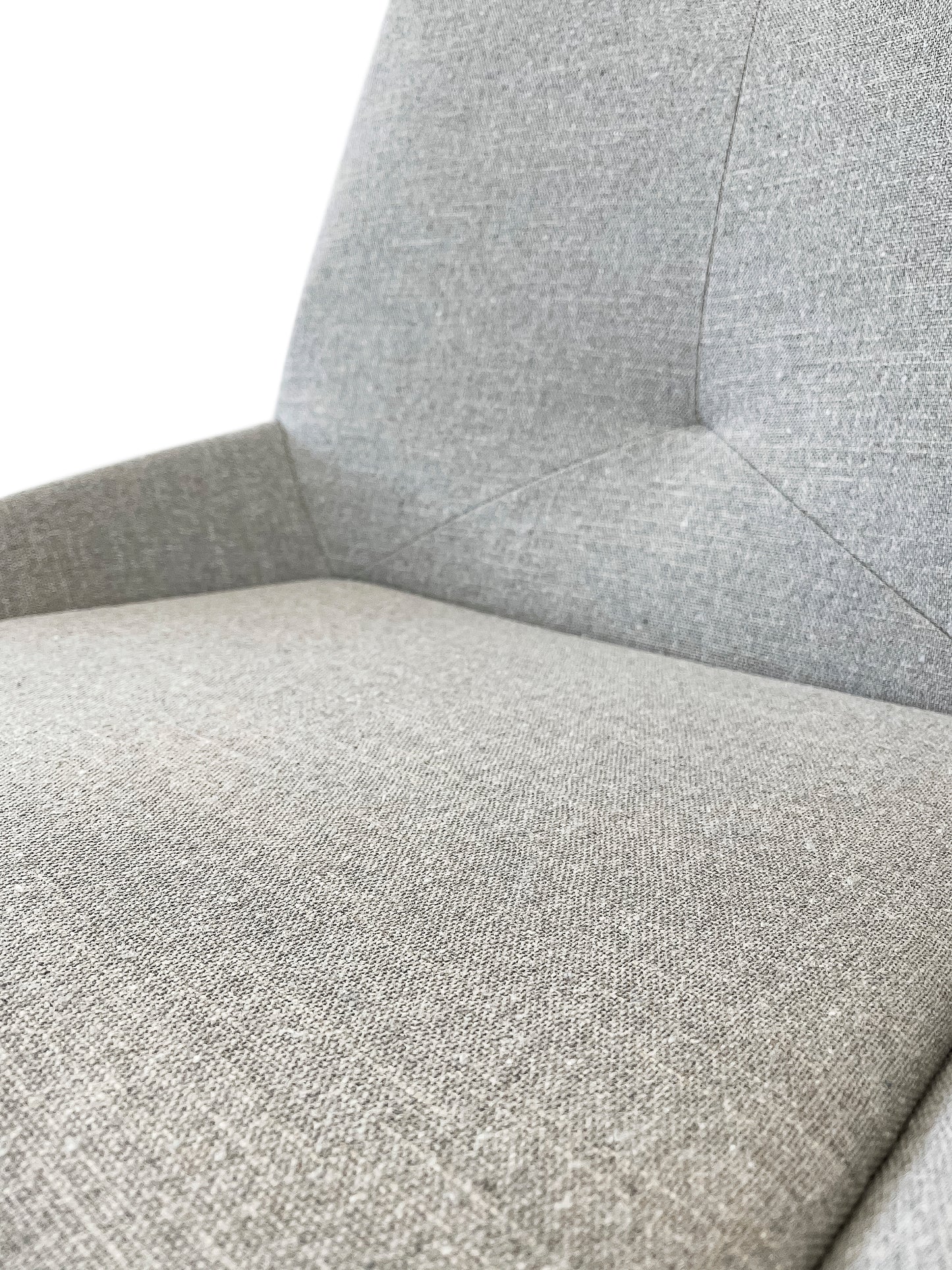 CUBI Dining Chair in Teak and Grey fabric