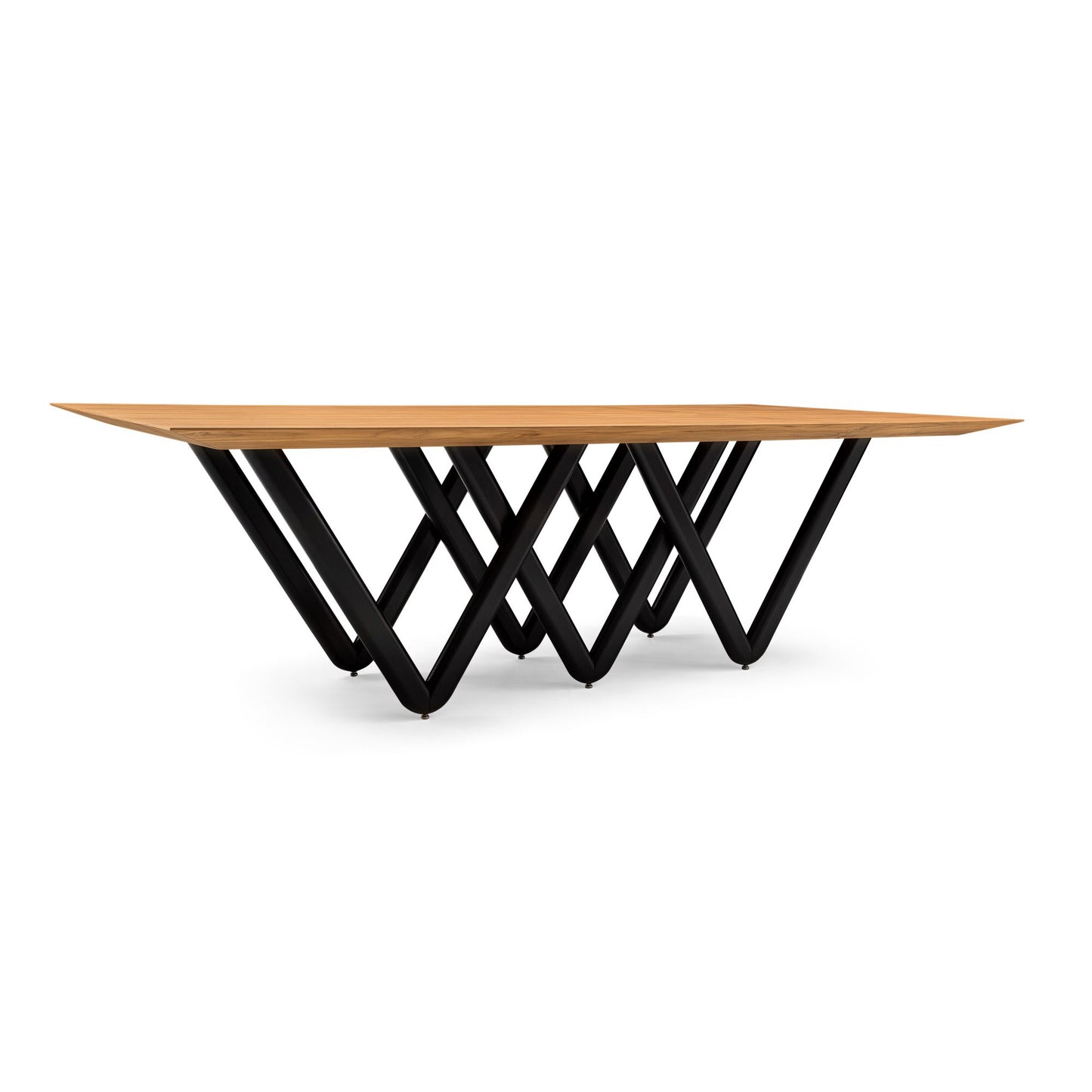DABLIO Dining Table in Teak and Black 98"