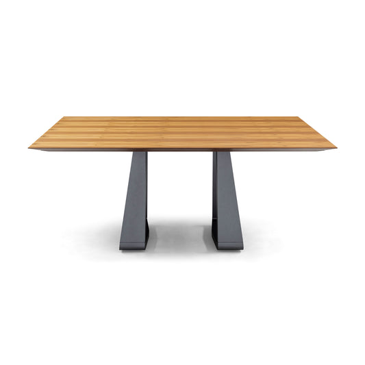 WING Dining Table in Teak and Graphite finish 67"