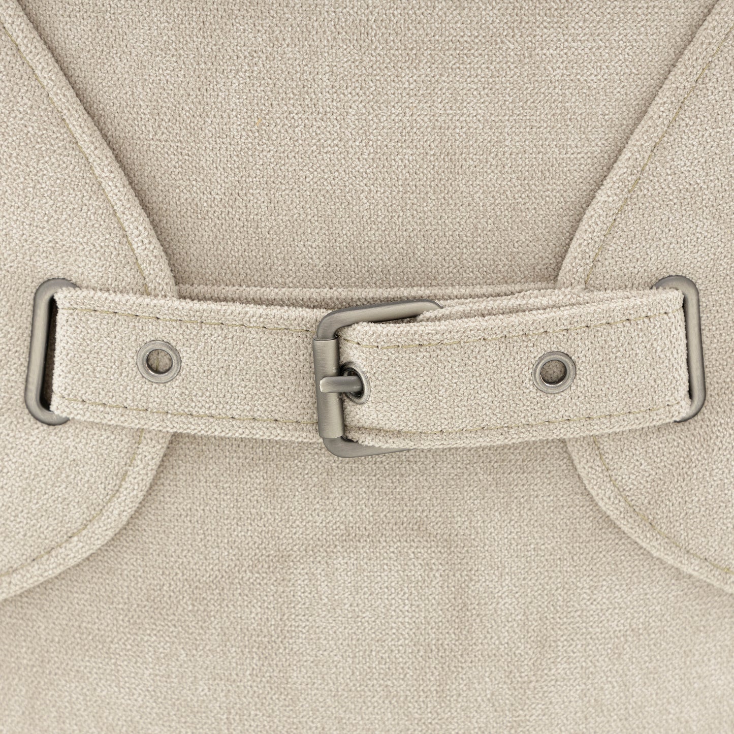 CAPPIO Dining Chair in Teak and Beige fabric