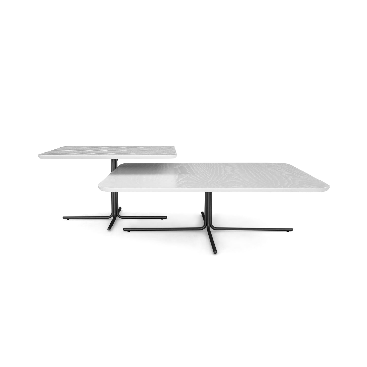 PLATO Coffee Table in White Oak and Graphite 27"