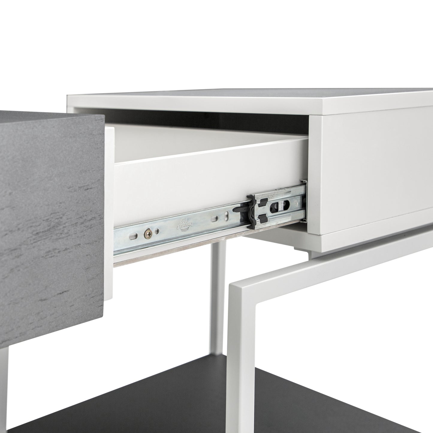 TALLO Nightstand in Graphite and Off White