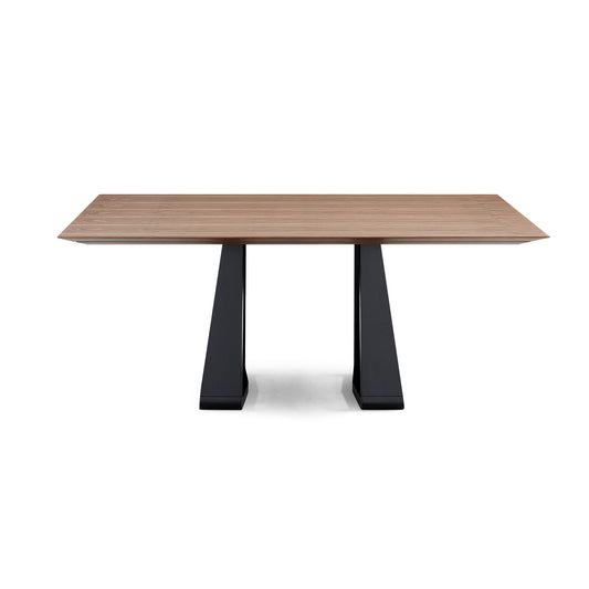 WING Dining Table in Walnut and Black finish 86"