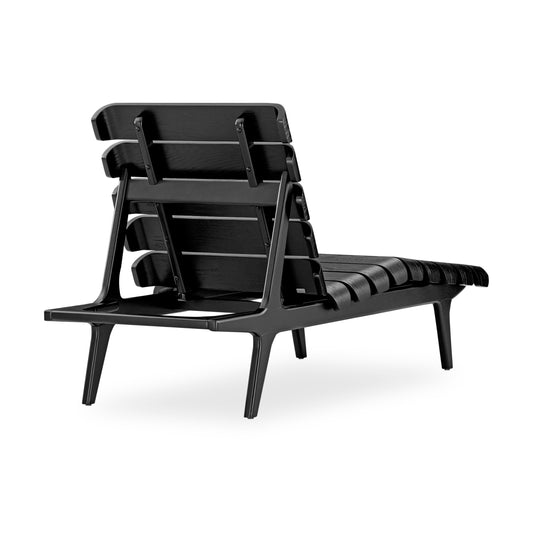 CLAVE Chaise in Black Oak