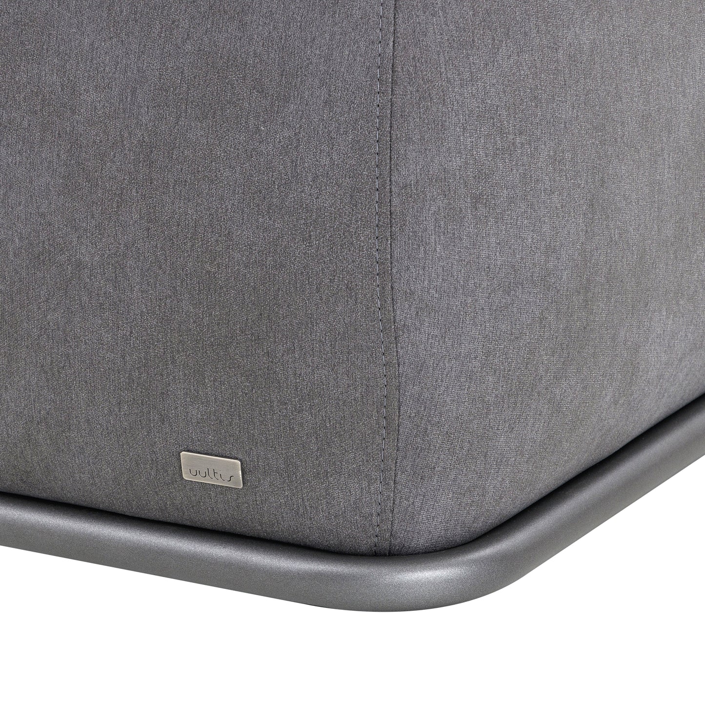 MONO Slipper Chair in Graphite Metal and Dark Gray fabric