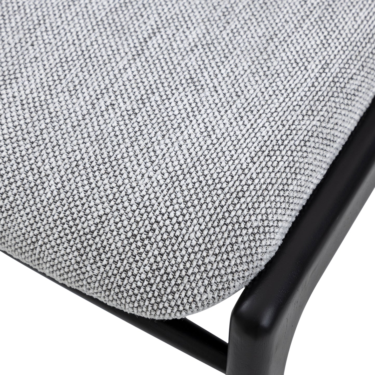 TRESS Dining Chair in Black finish and Black and White fabric