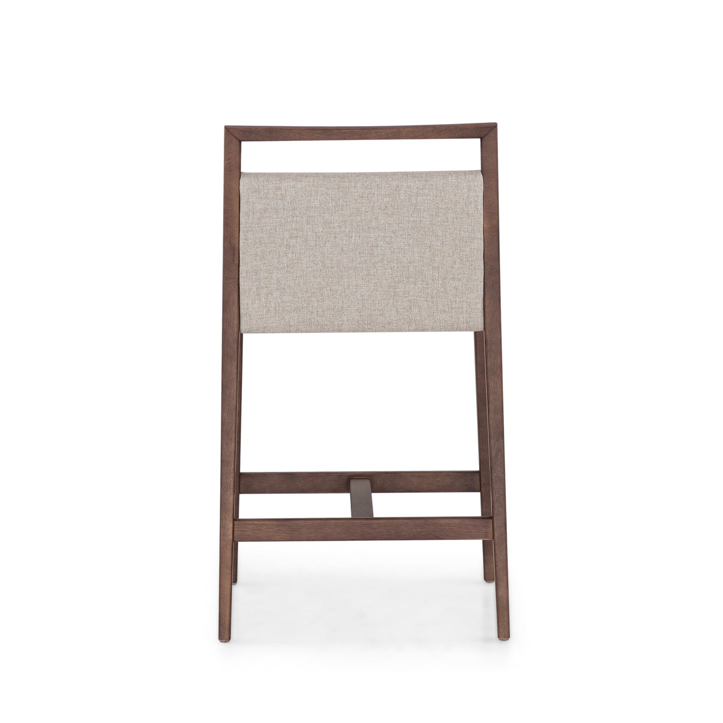 SOTTO Counter Stool in Walnut and Beige fabric