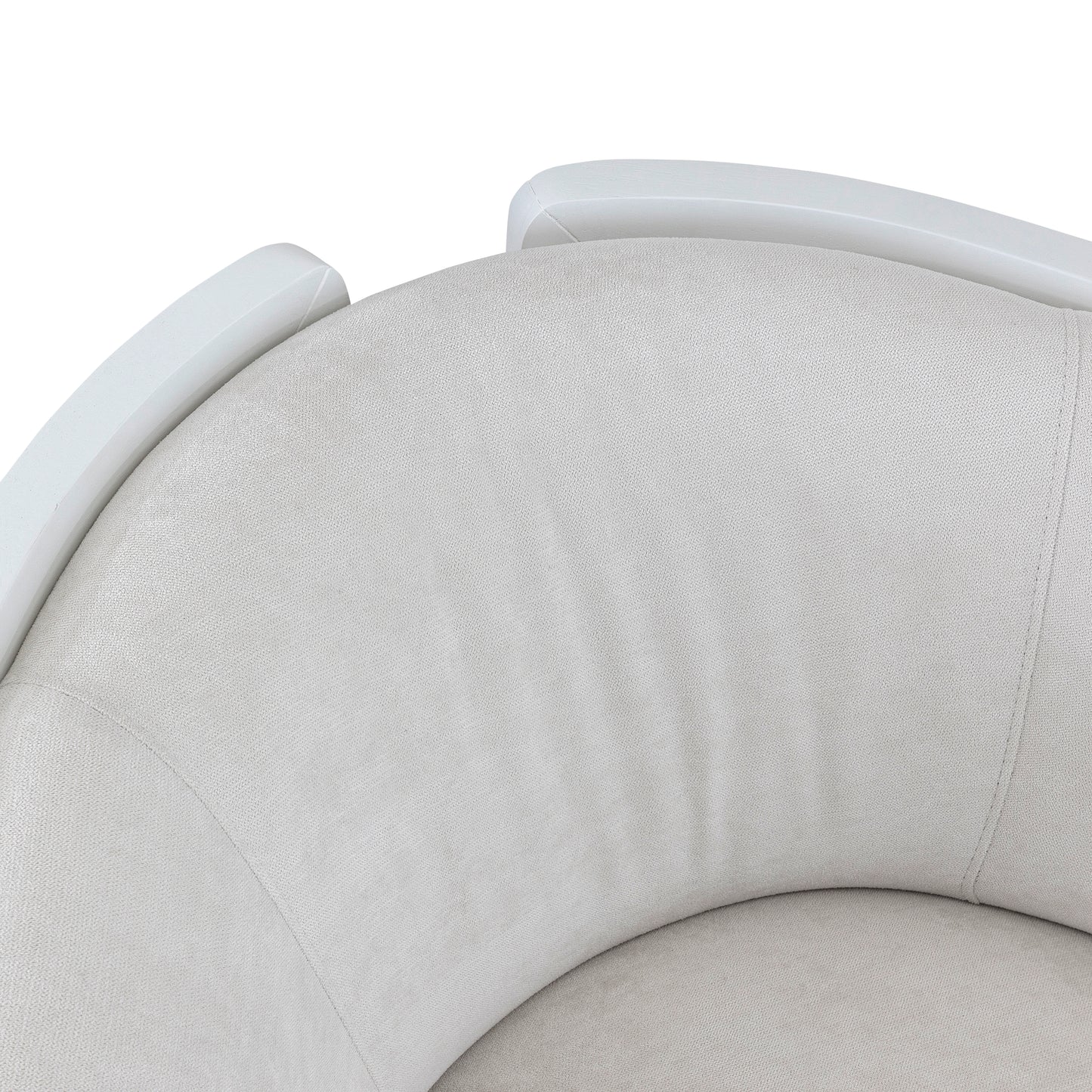 LIRIO Armchair In White and White Fabric