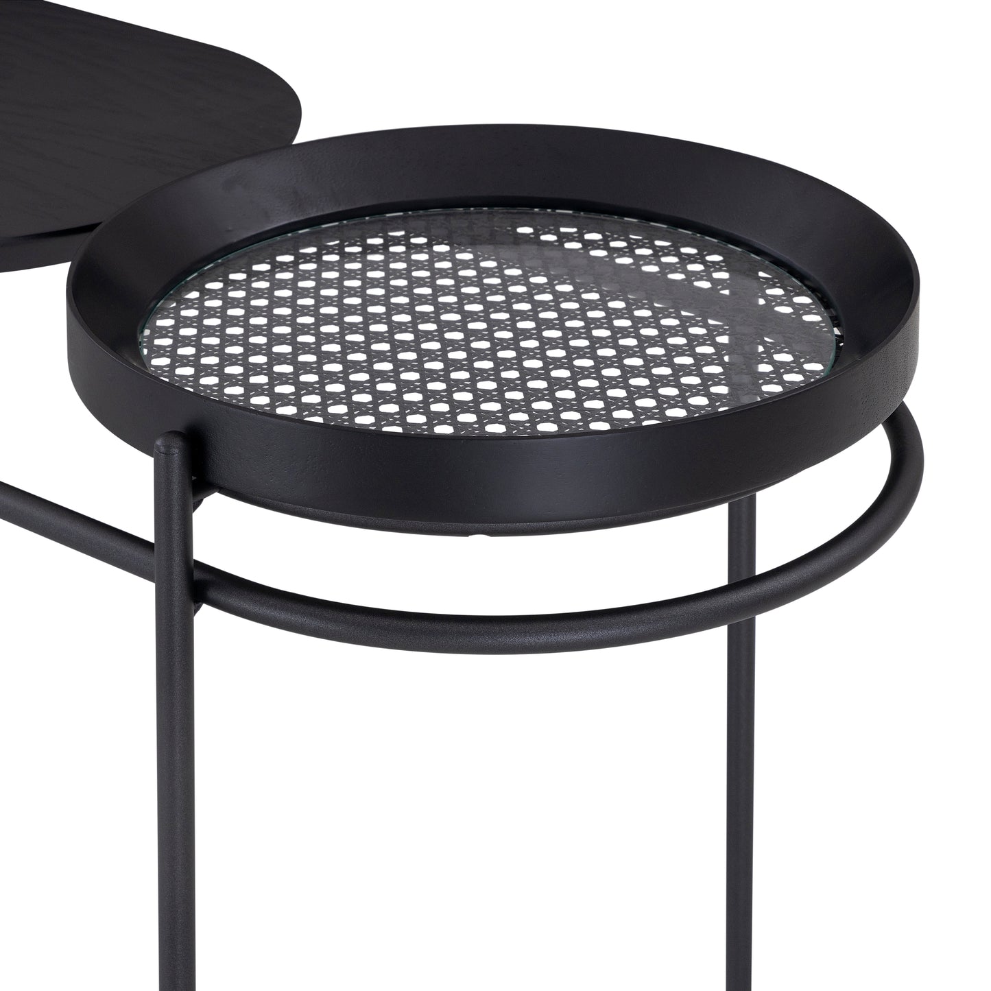 KORA Console in Black Oak with Black Cane