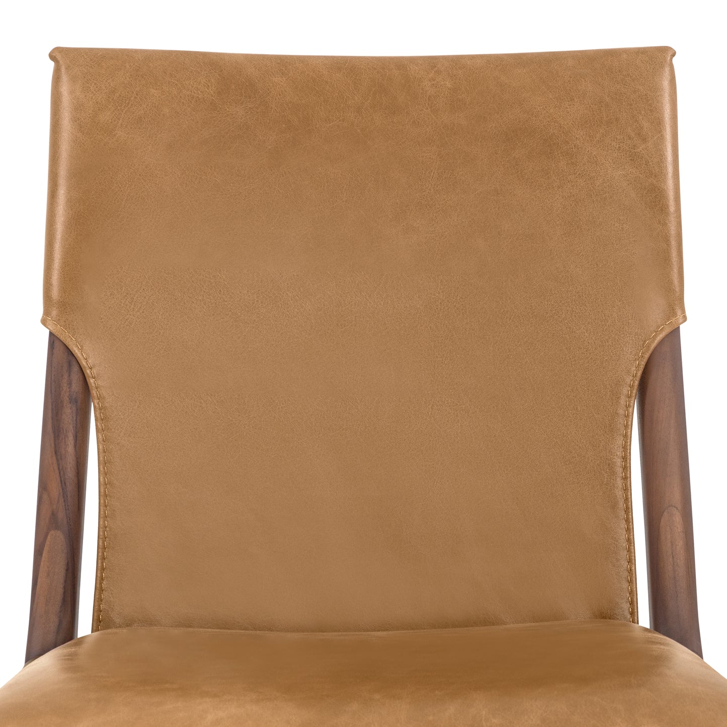 TRESS Dining Chair in Walnut and Caramel leather