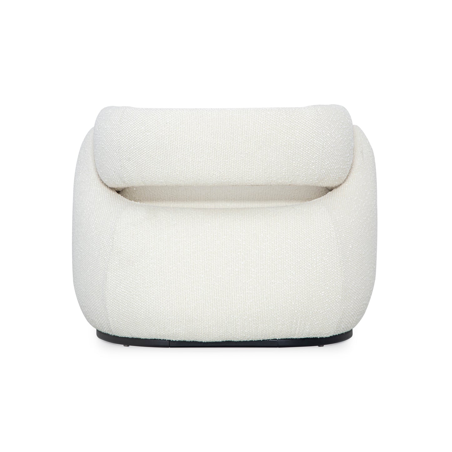 MARE Armchair in Black and White Boucle Fabric