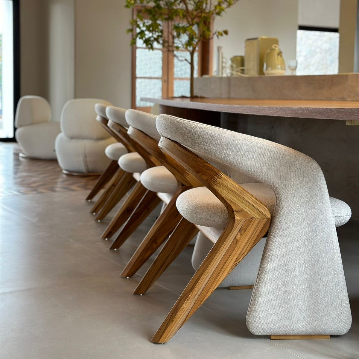 OLGA Dining Chair in Walnut and A3-2460 - Main Image