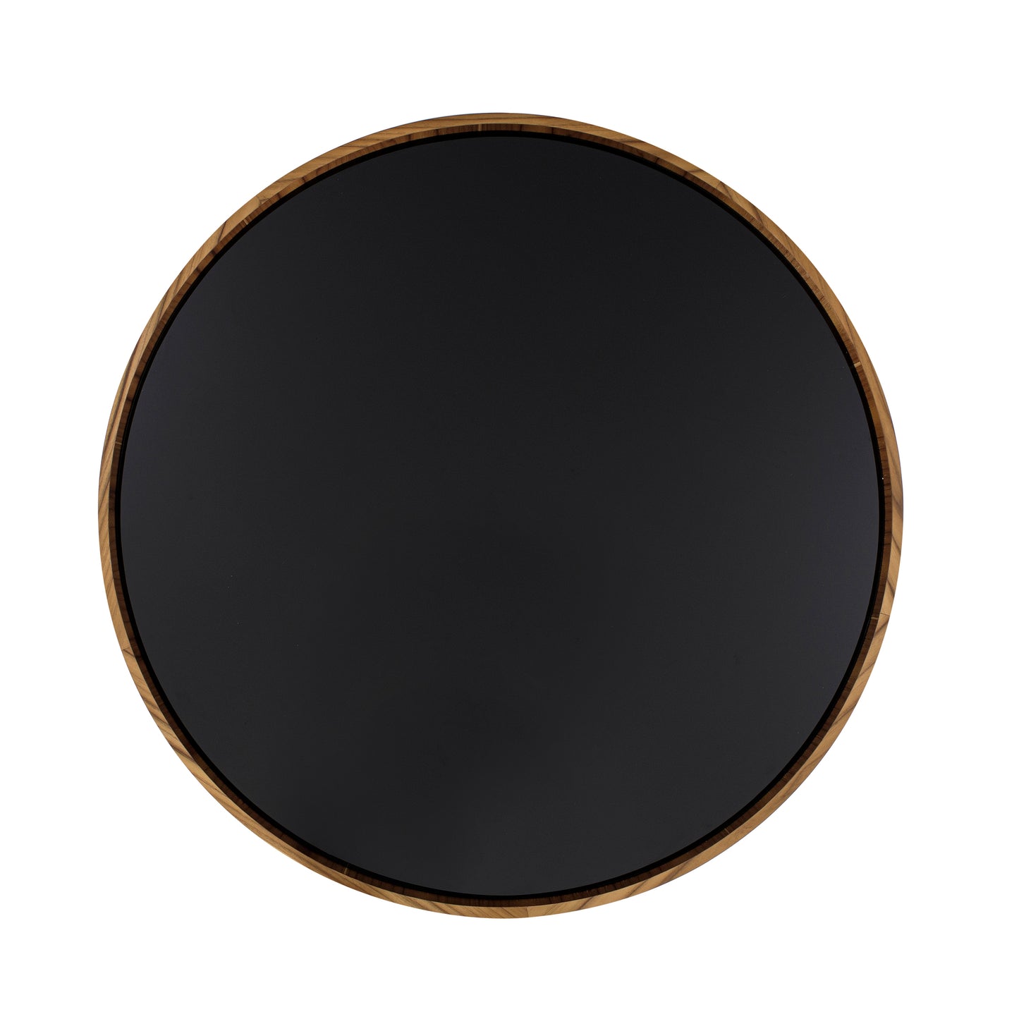 REGIA Coffee Table in Teak and Graphite with Black glass 39"