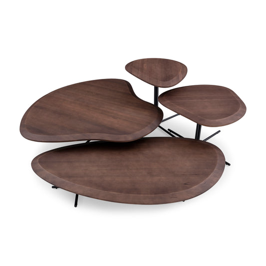 PANTE Coffee Table in Walnut and Black 47”