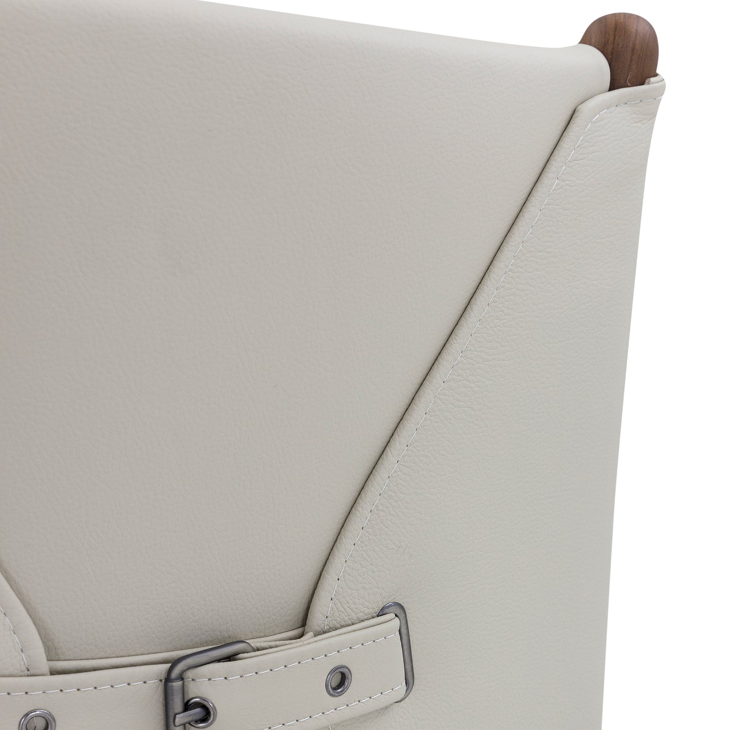 CAPPIO Dining Chair in Walnut and Ivory Leather