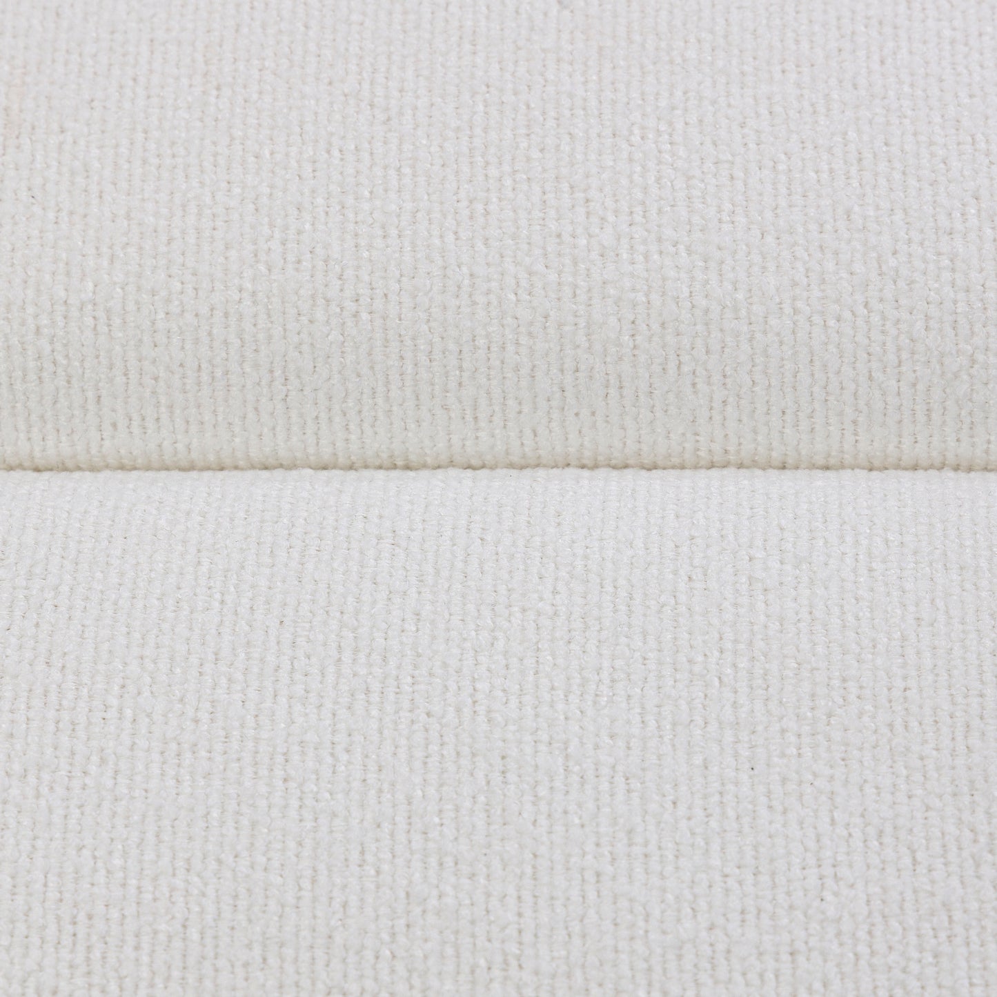 WAVE 2 Seater Bench in Walnut and White Fabric