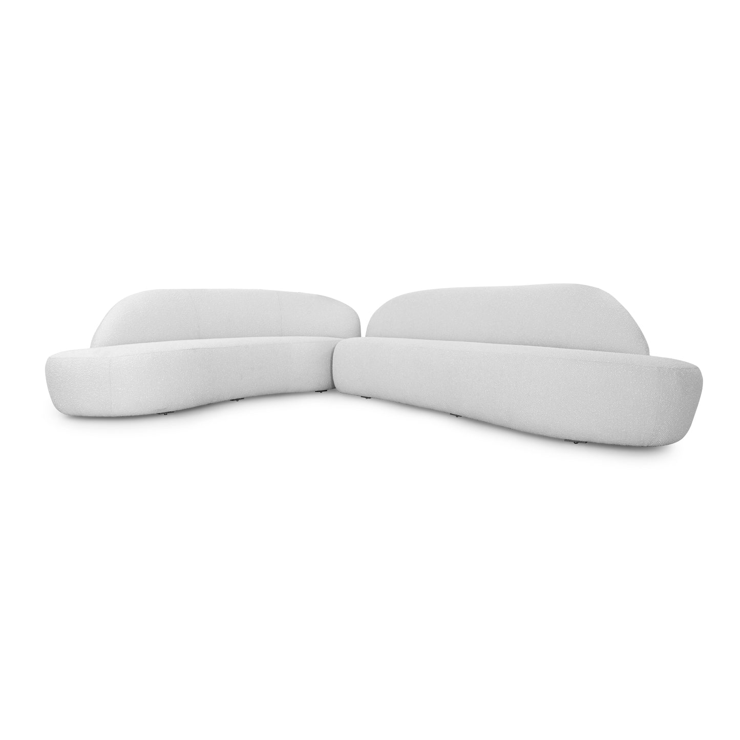 RUY Sofa in White fabric 98" Right Side