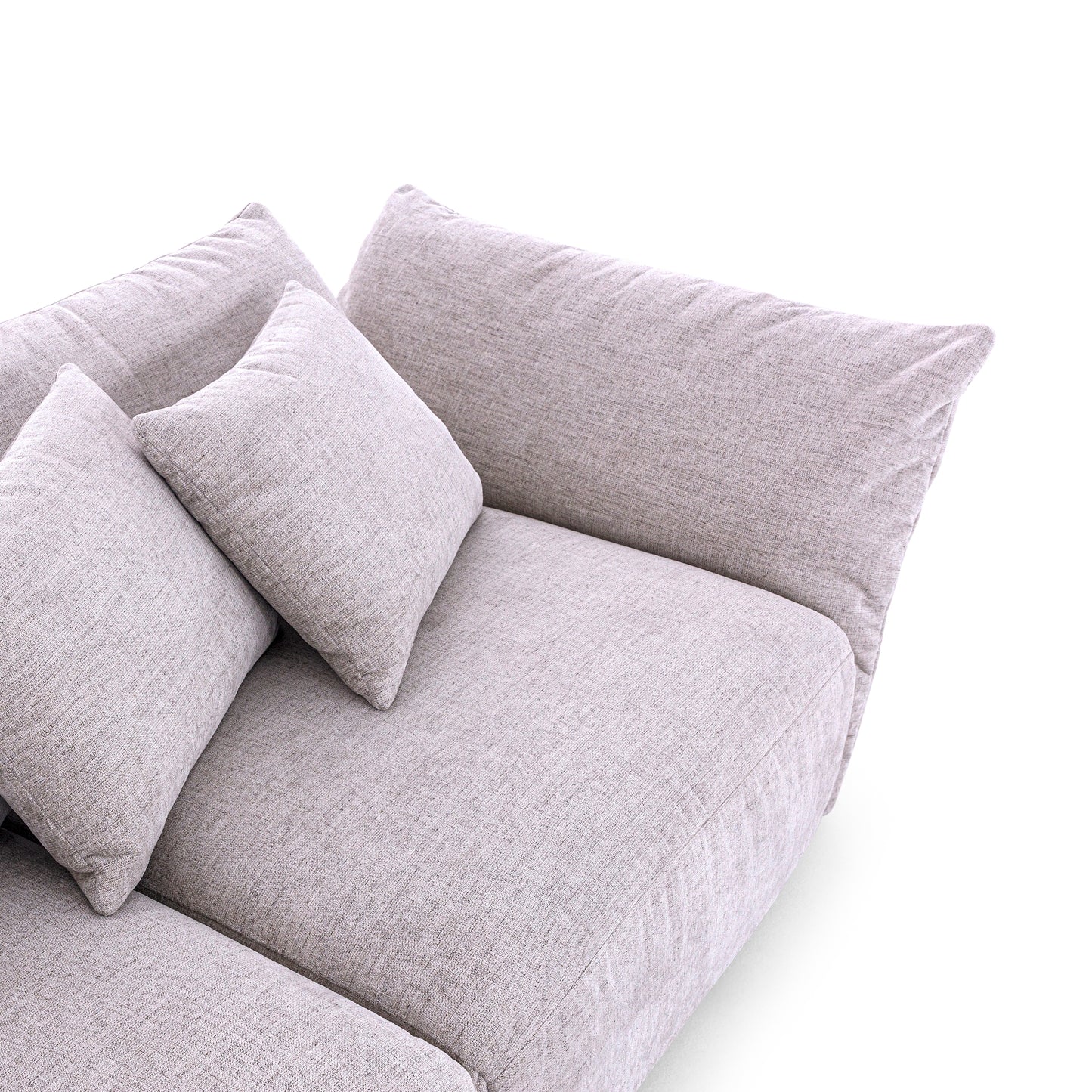 URUBICI Sofa 135" in Beige Fabric