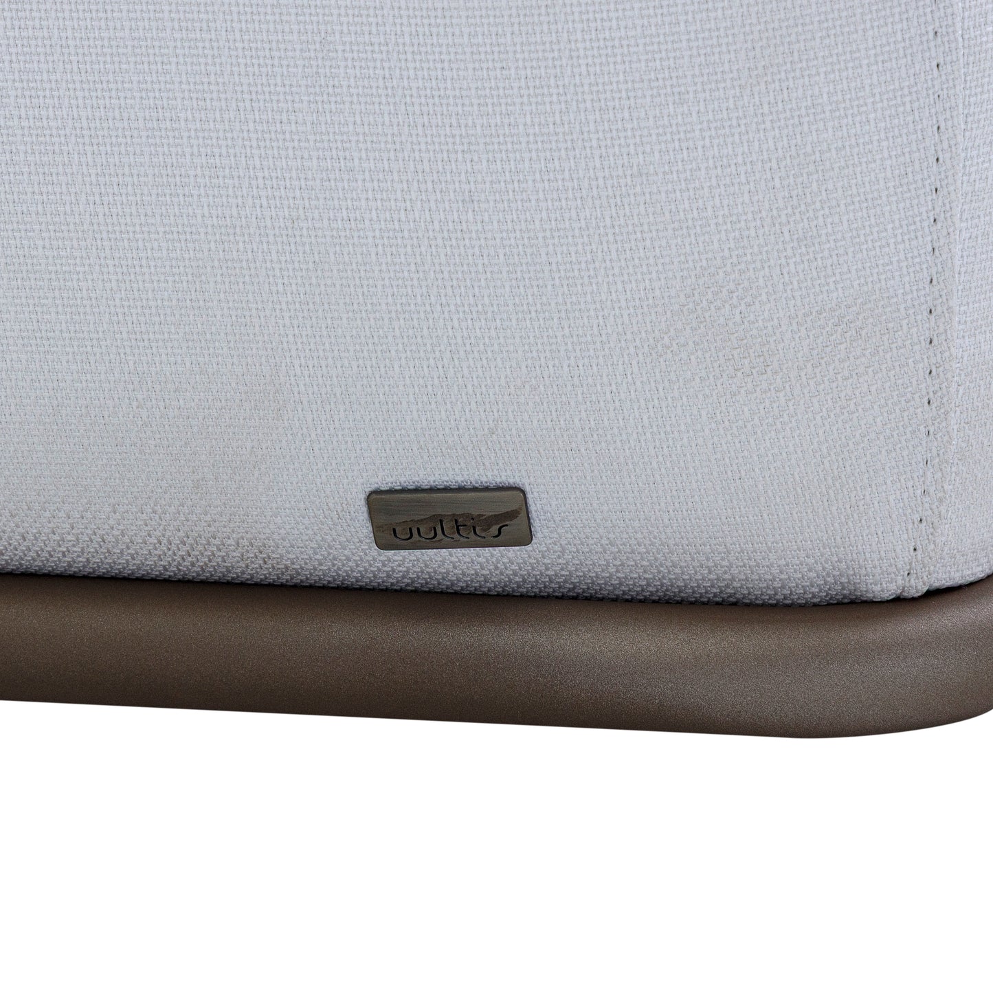 MONO Outdoor Armchair in Chocolate and White Fabric