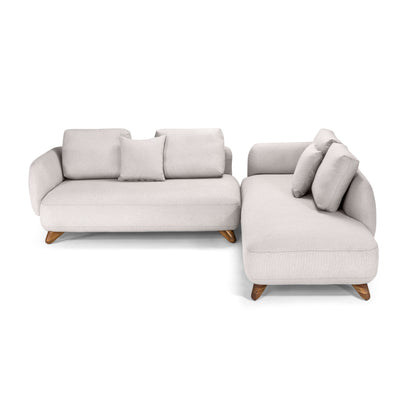 NEXUS Sofa Right Corner Chaise in AA-2861 and Walnut