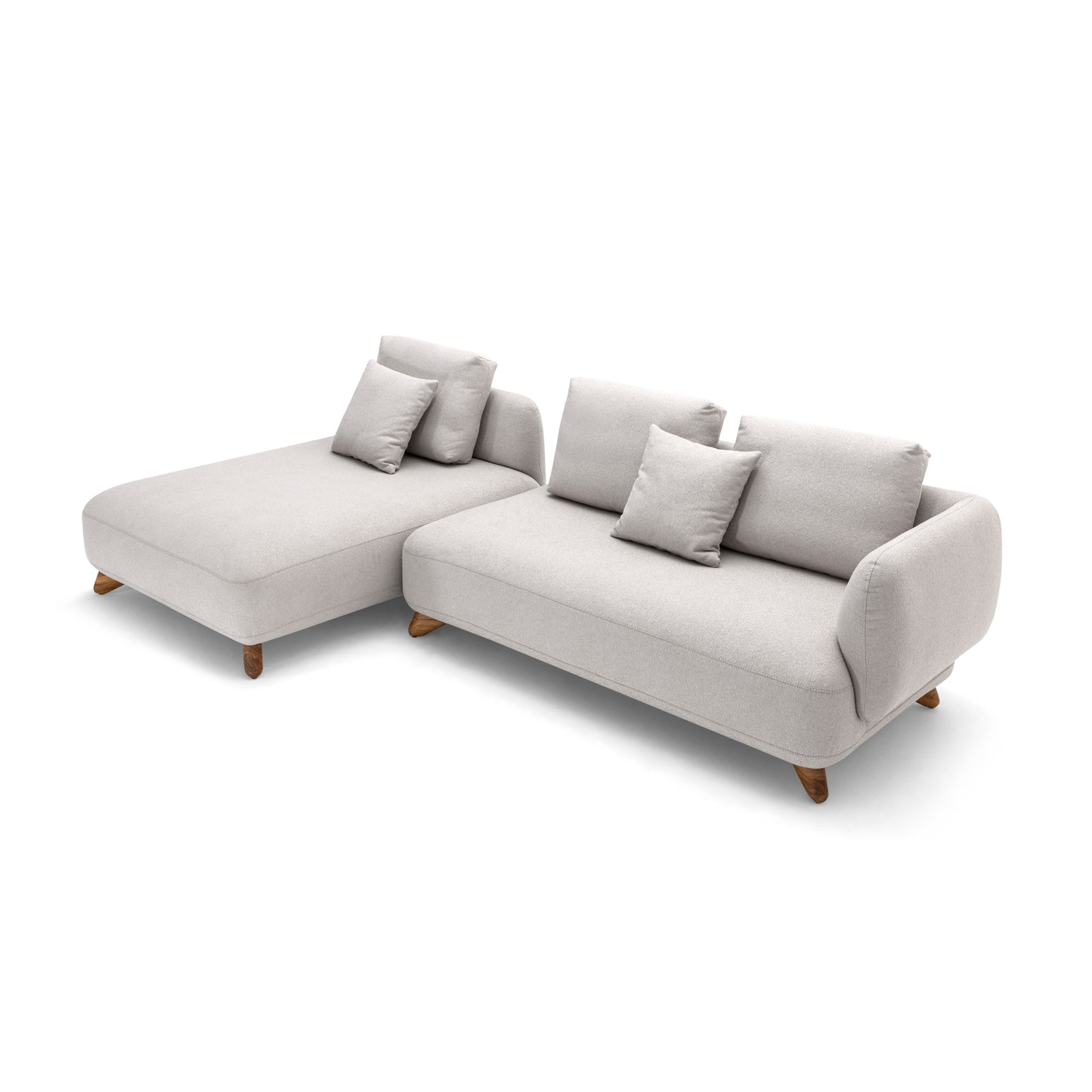 NEXUS Sofa Right Corner Chaise in AA-2861 and Walnut
