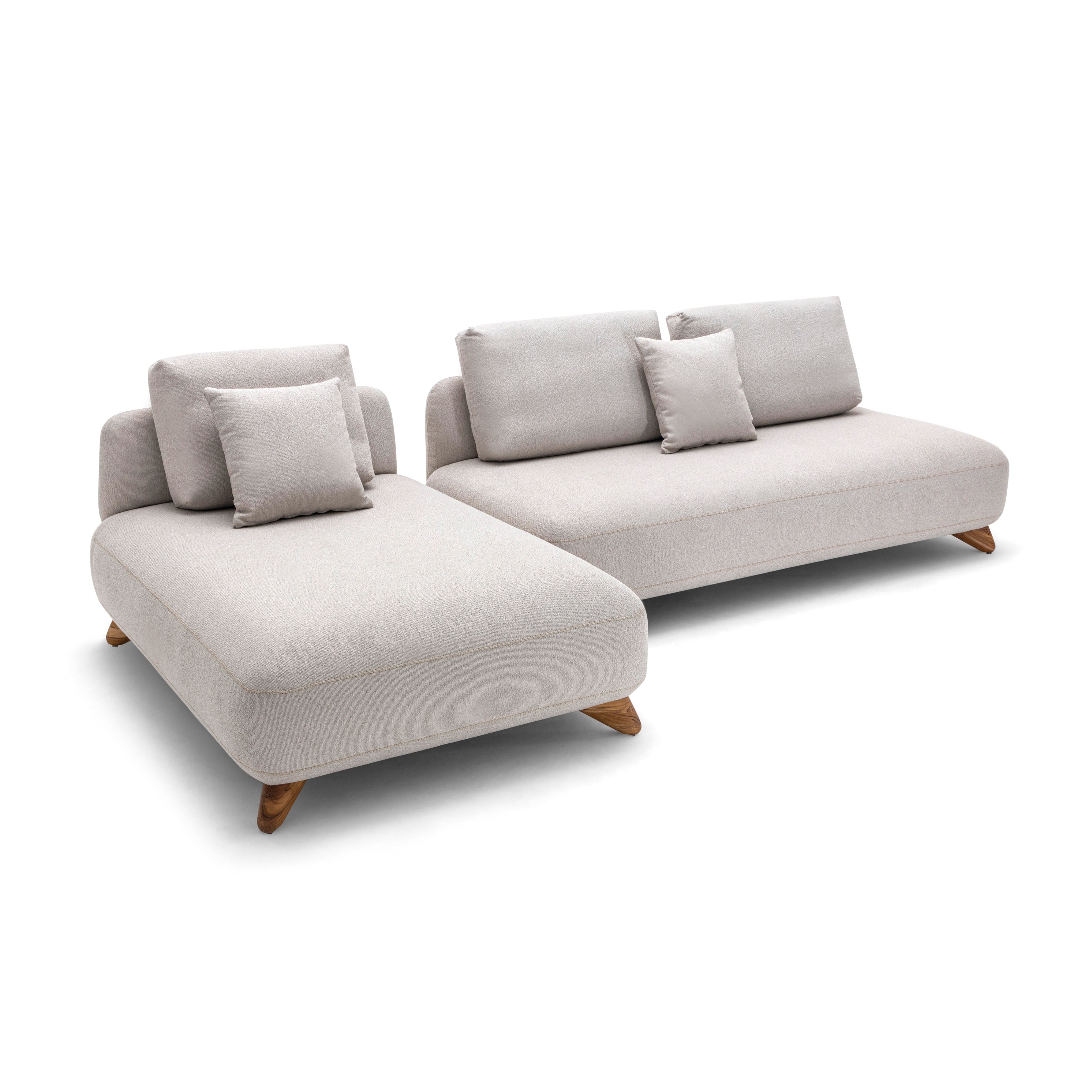 NEXUS Sofa Right Corner Chaise in AA-2861 and Walnut