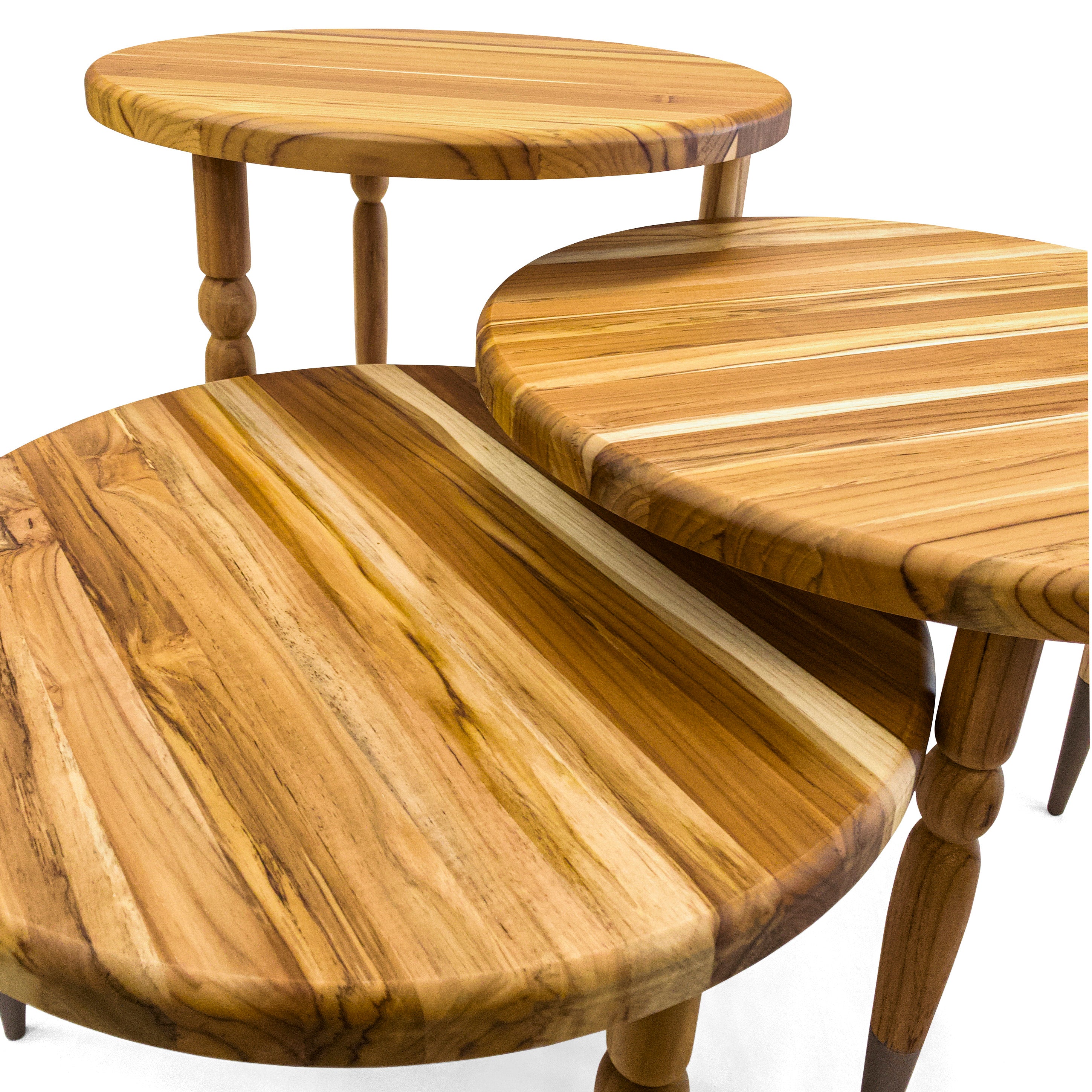PALO Support Table 15" in Teak and Chocolate lacquer