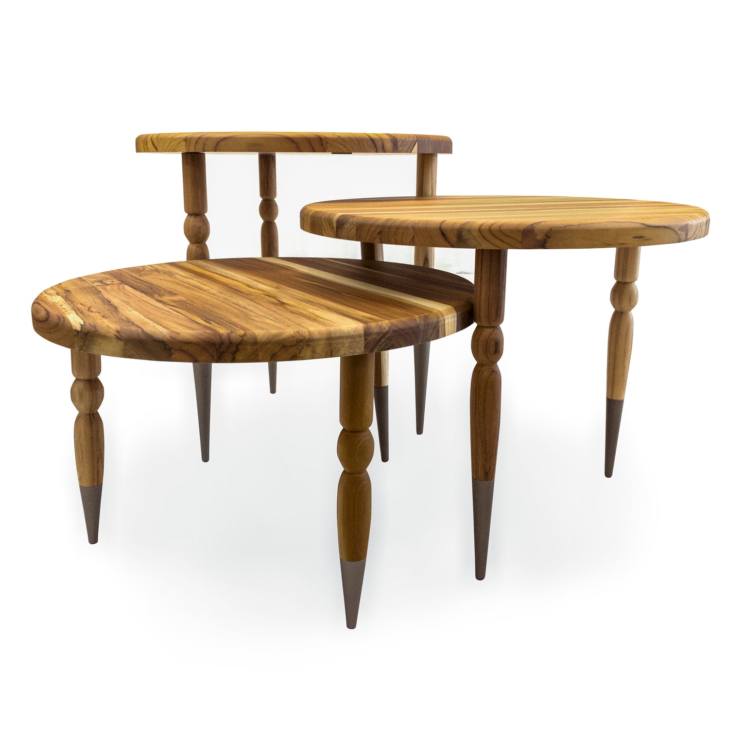 PALO Support Table 18" in Teak and Chocolate lacquer