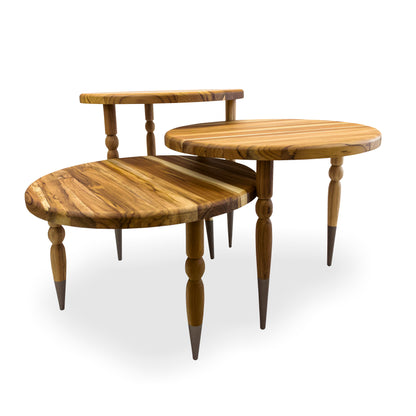 PALO Support Table 18" in Teak and Chocolate lacquer