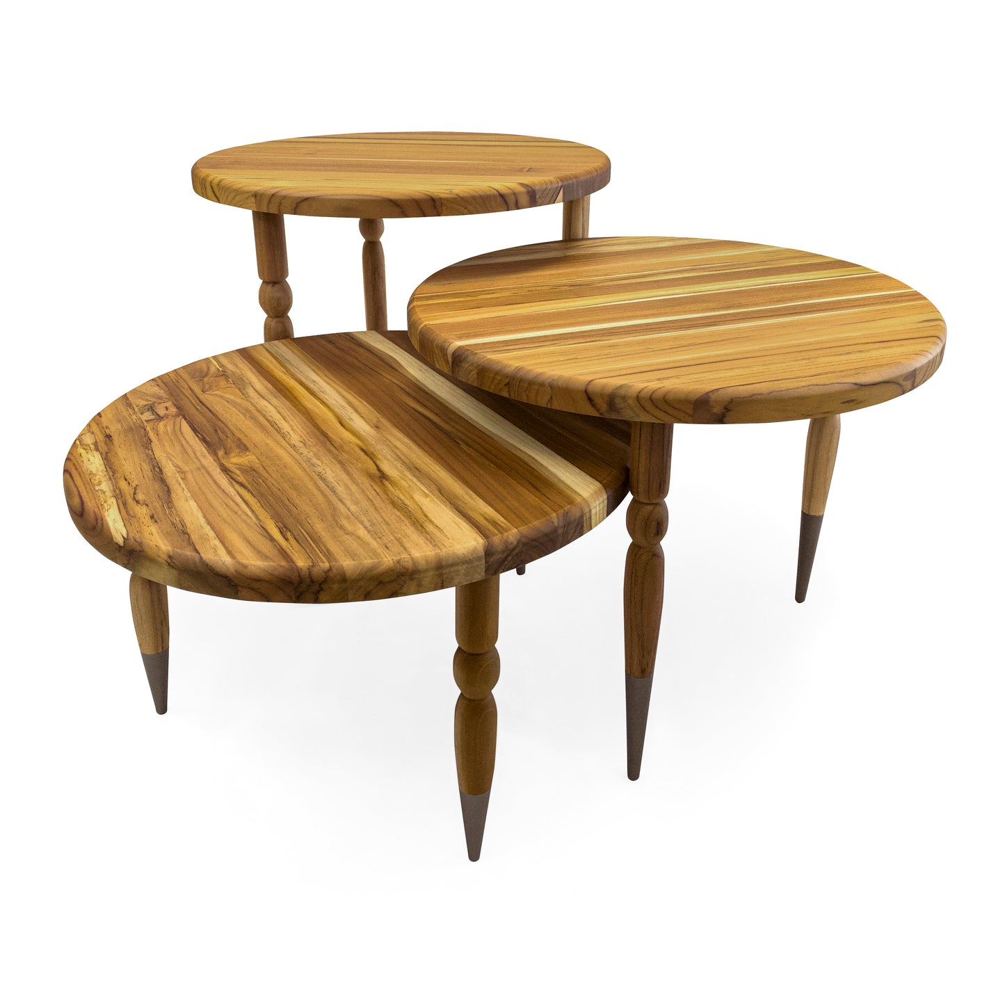 PALO Support Table 18" in Teak and Chocolate lacquer