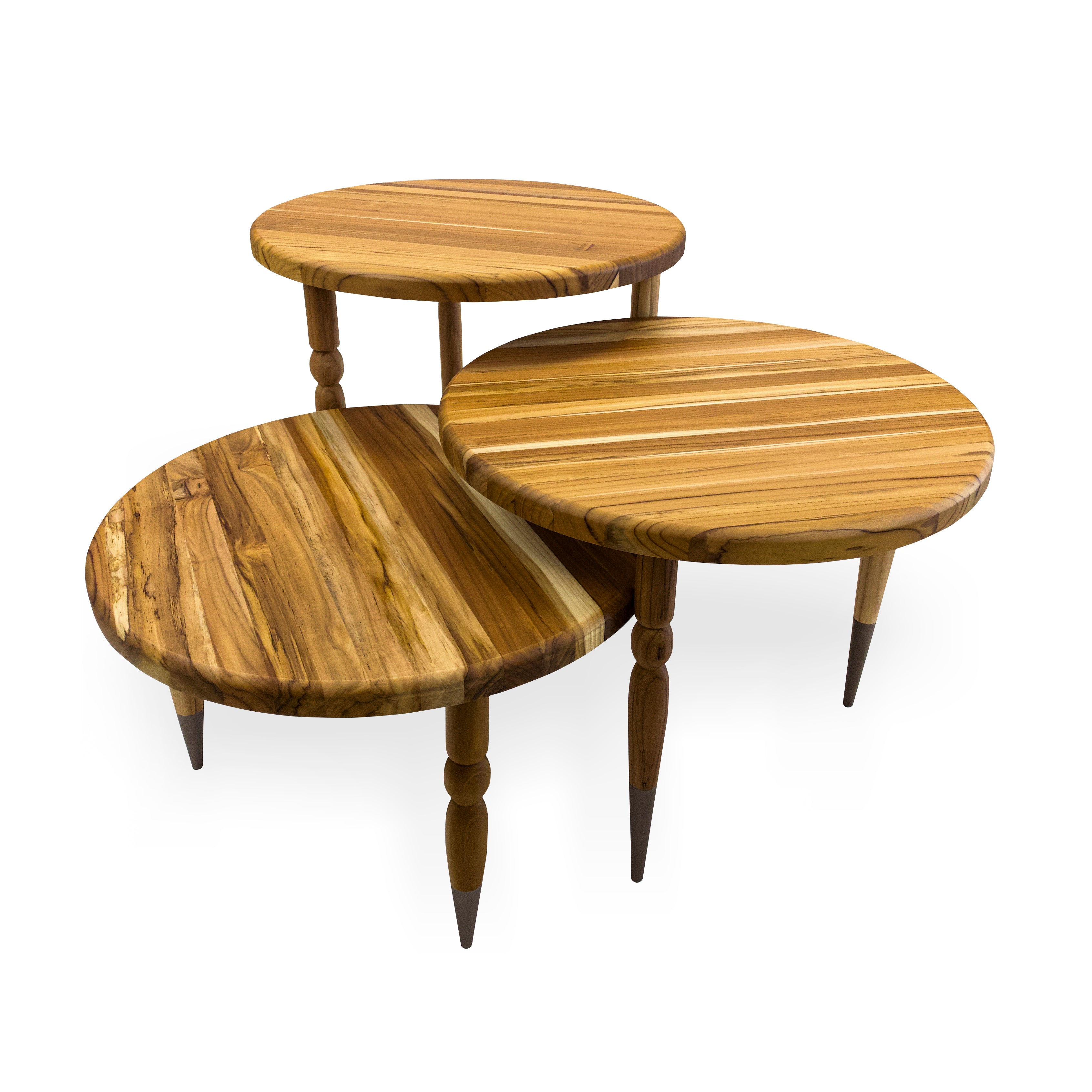 PALO Support Table 15" in Teak and Chocolate lacquer