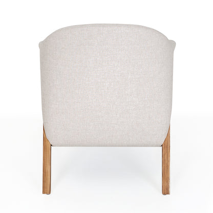 OSA Armchair in Teak and Oatmeal fabric