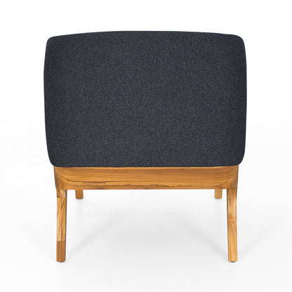 ABRA Armchair in Teak and Charcoal fabric