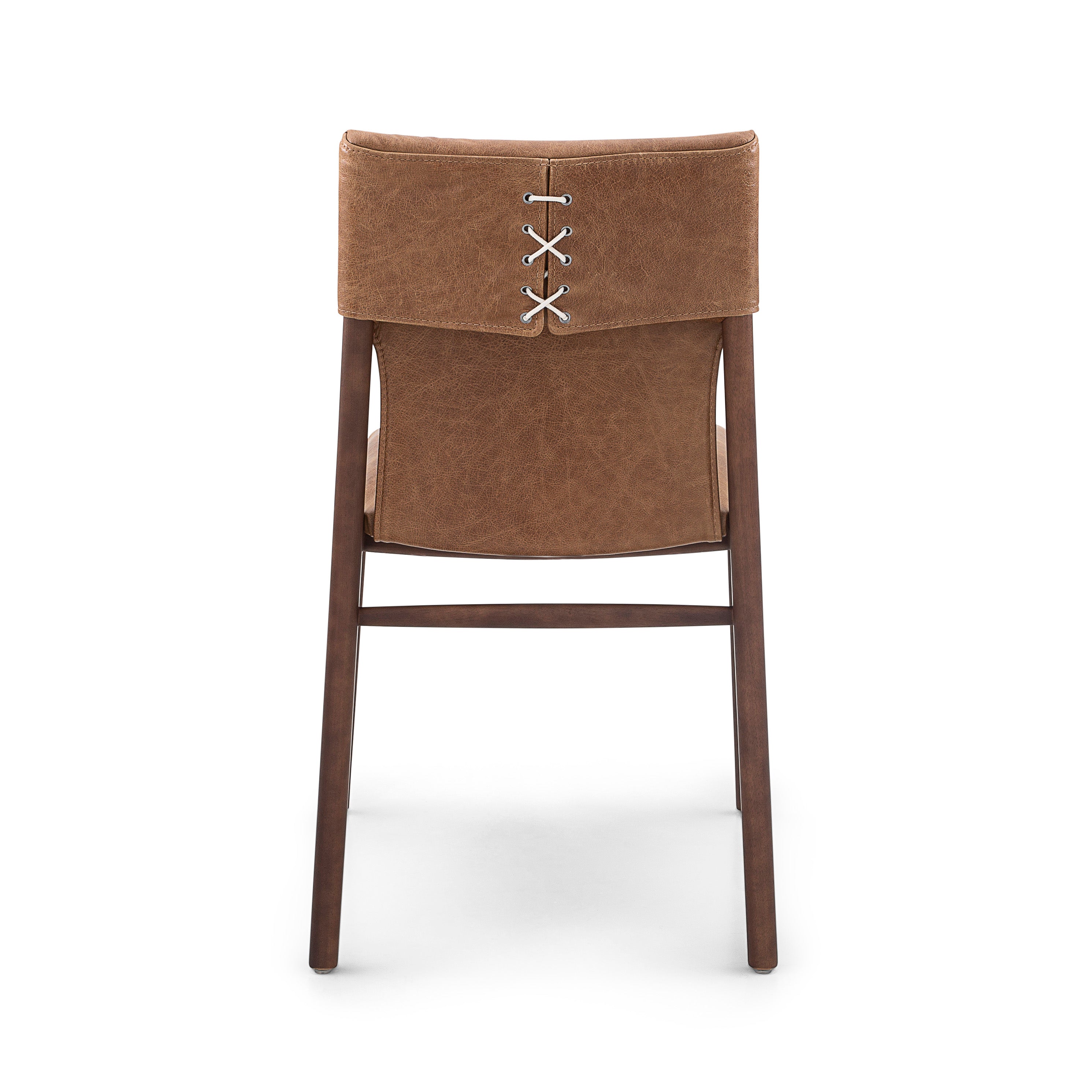 TRESS Dining Chair in Walnut (149) and Caramel Leather