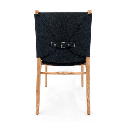 CAPPIO Dining Chair in Chinaberry and Charcoal fabric