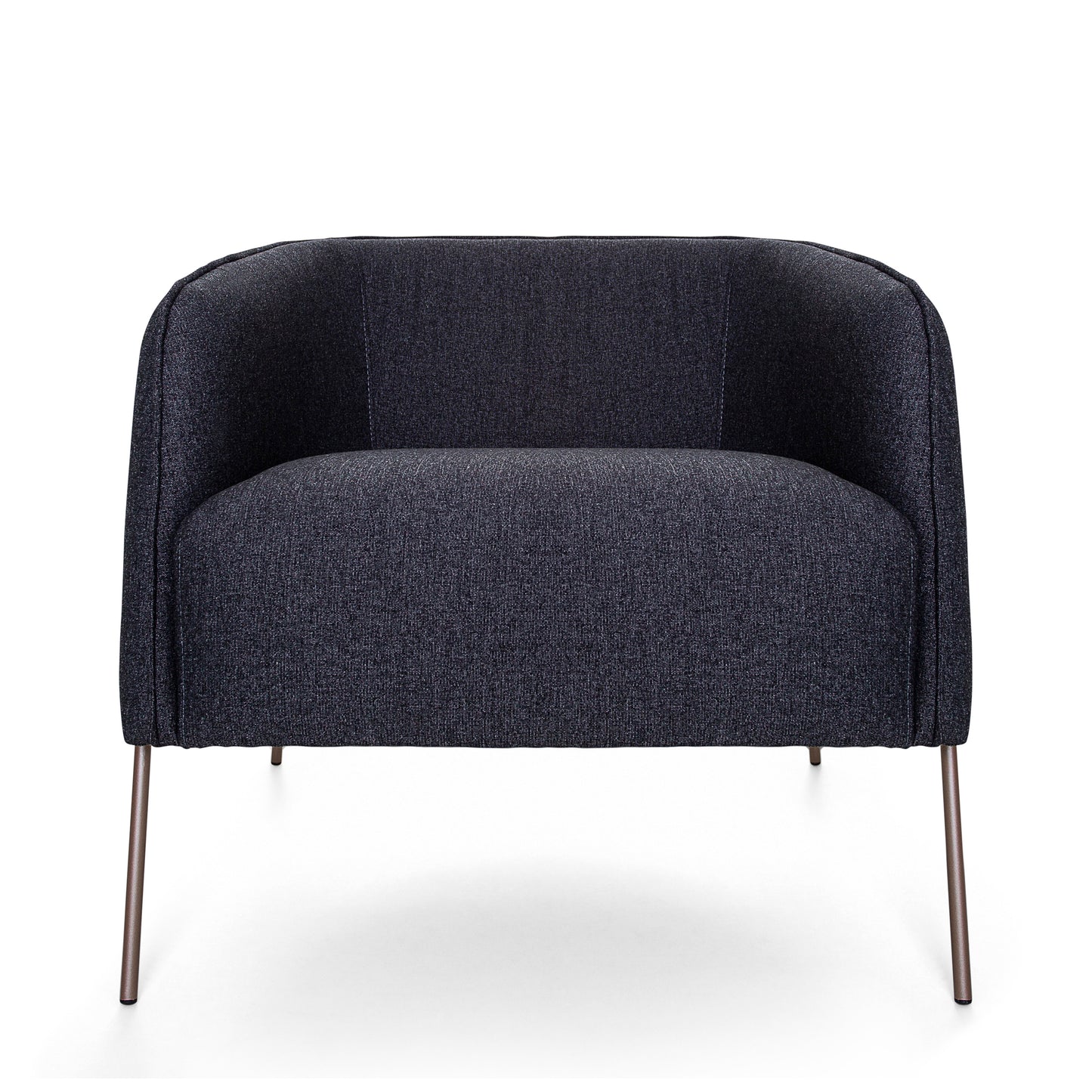 BELLA Armchair in Chocolate and Charcoal fabric