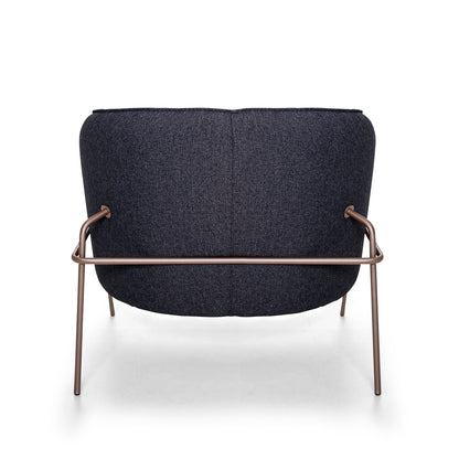 BELLA Armchair in Chocolate and Charcoal fabric