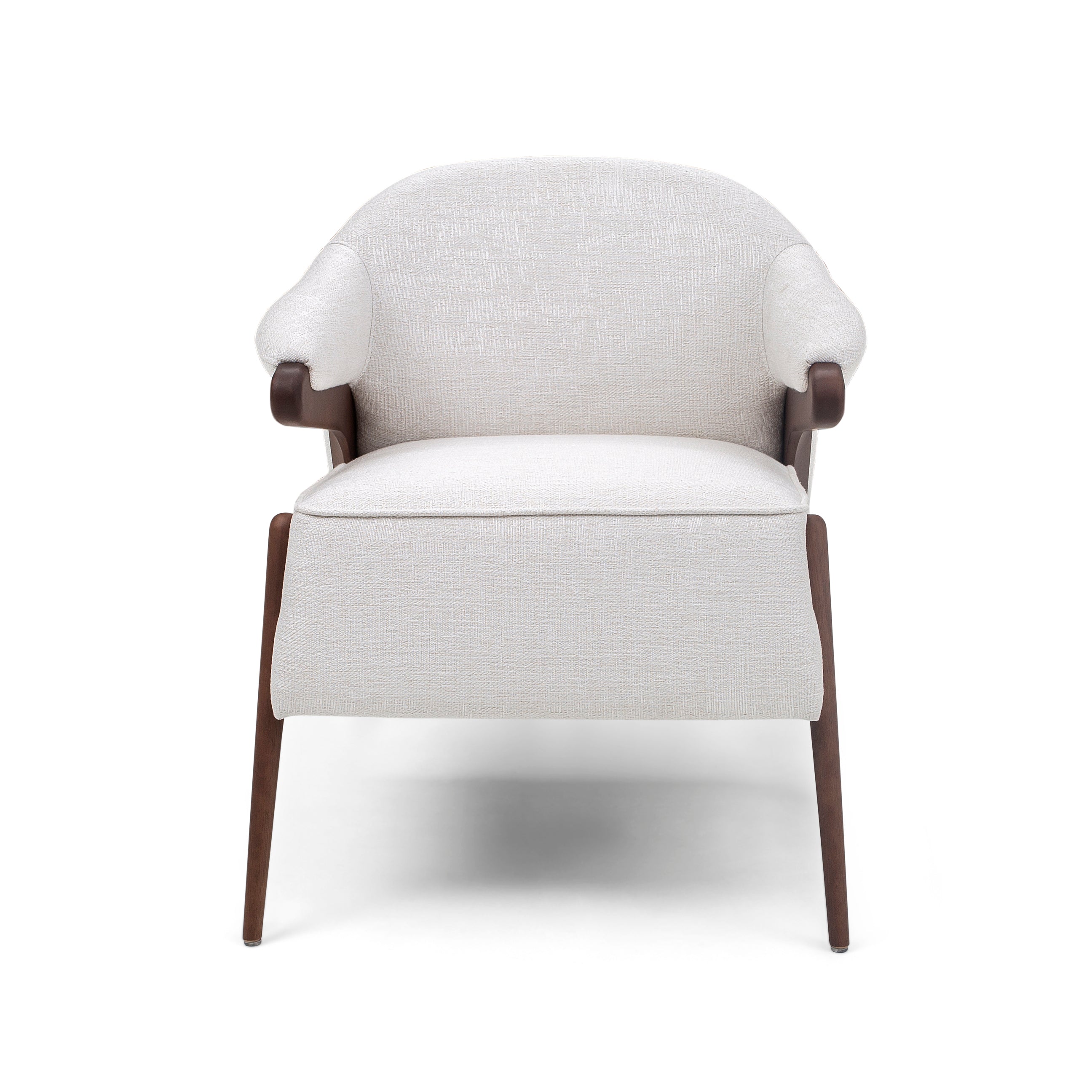 OSA Armchair in Walnut and Ivory fabric
