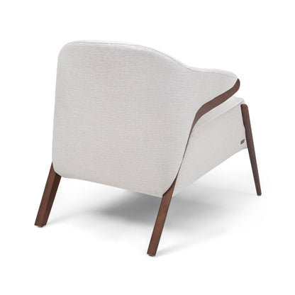 OSA Armchair in Walnut and Ivory fabric