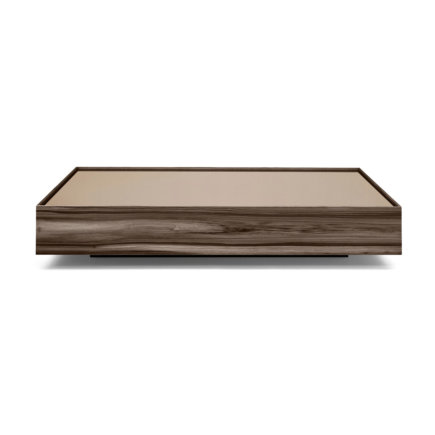 ARC Coffee Table 47" in Walnut with Bronze Mirror
