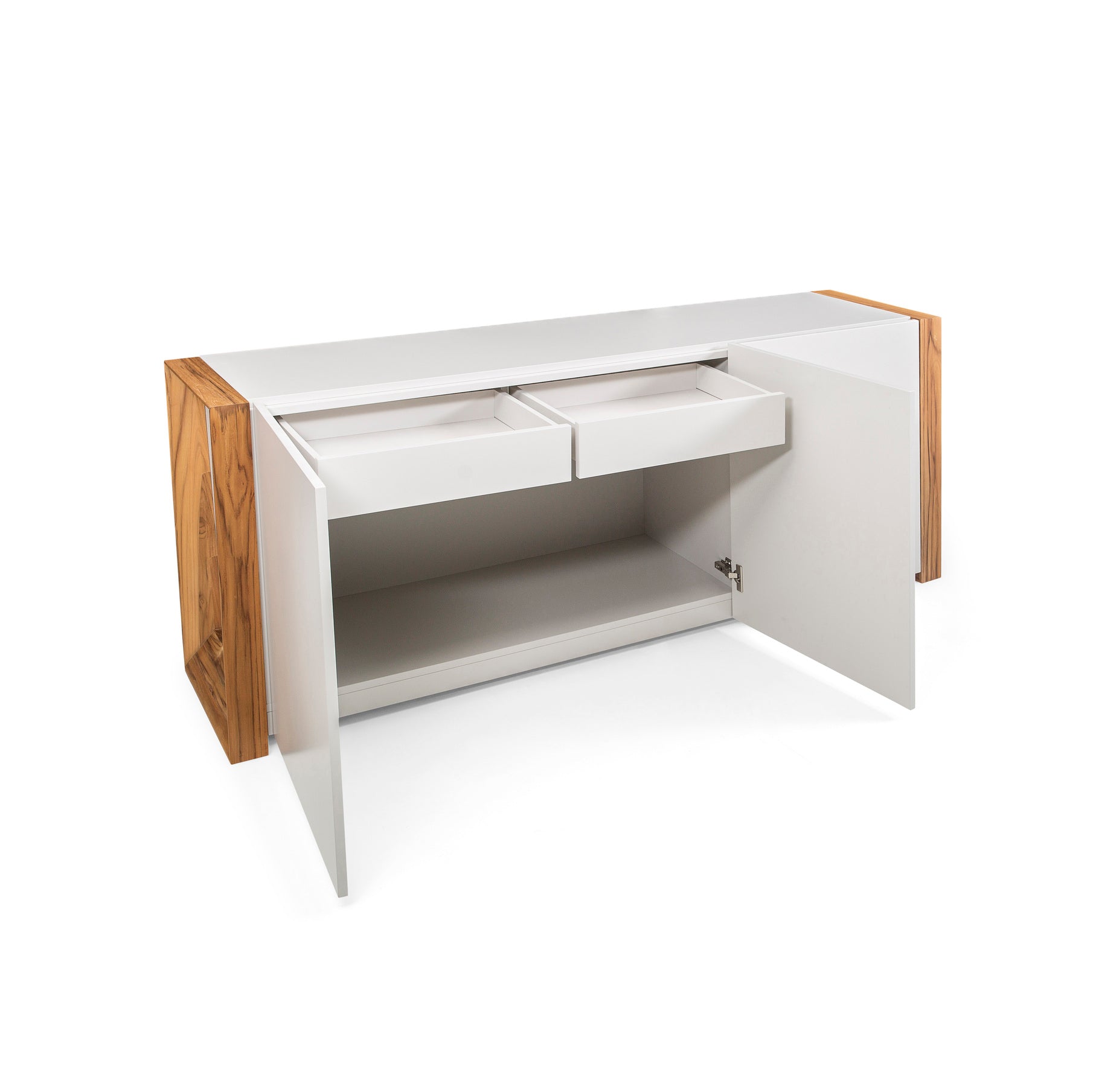 MASP Sideboard 3 doors in Off White and Teak