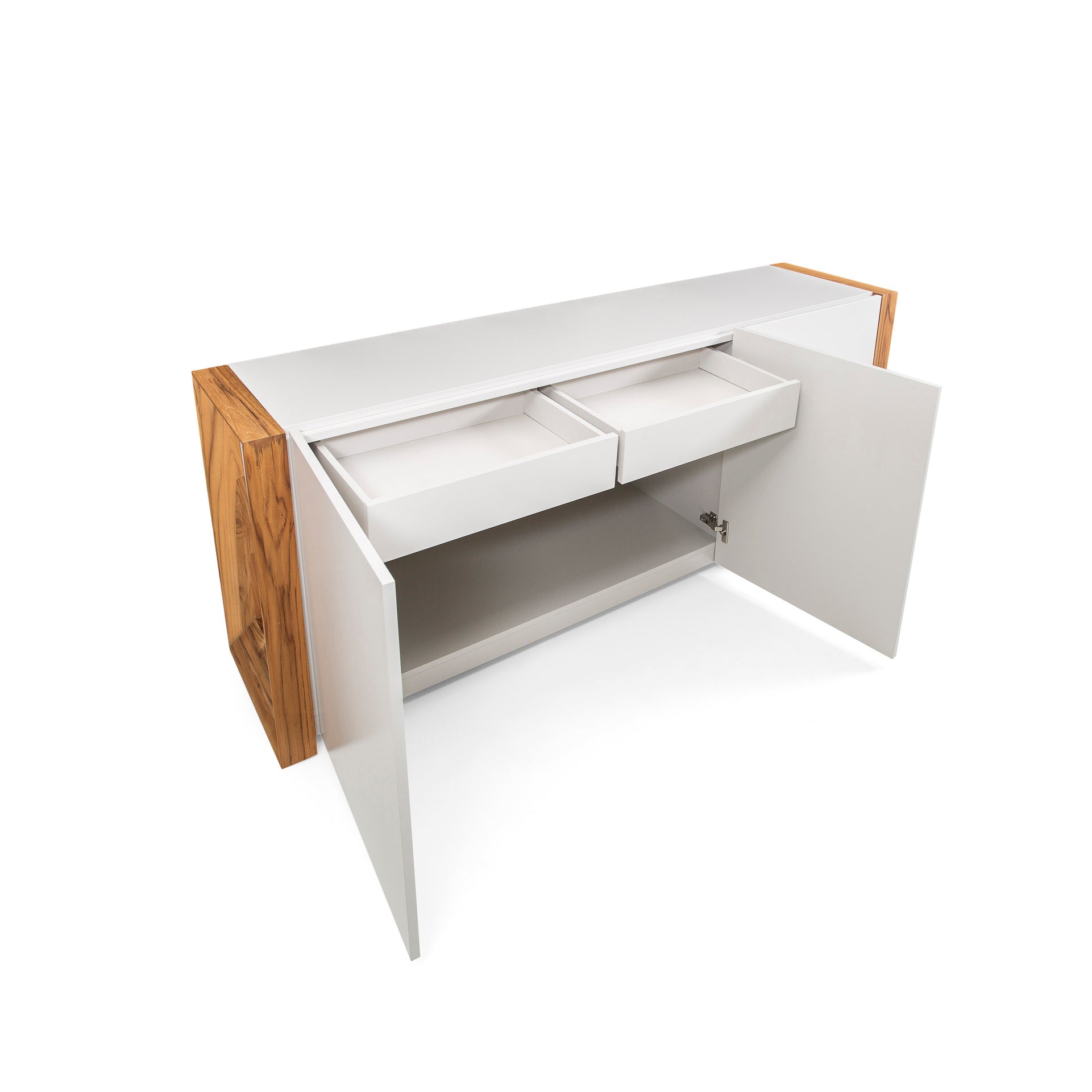 MASP Sideboard 3 doors in Off White and Teak
