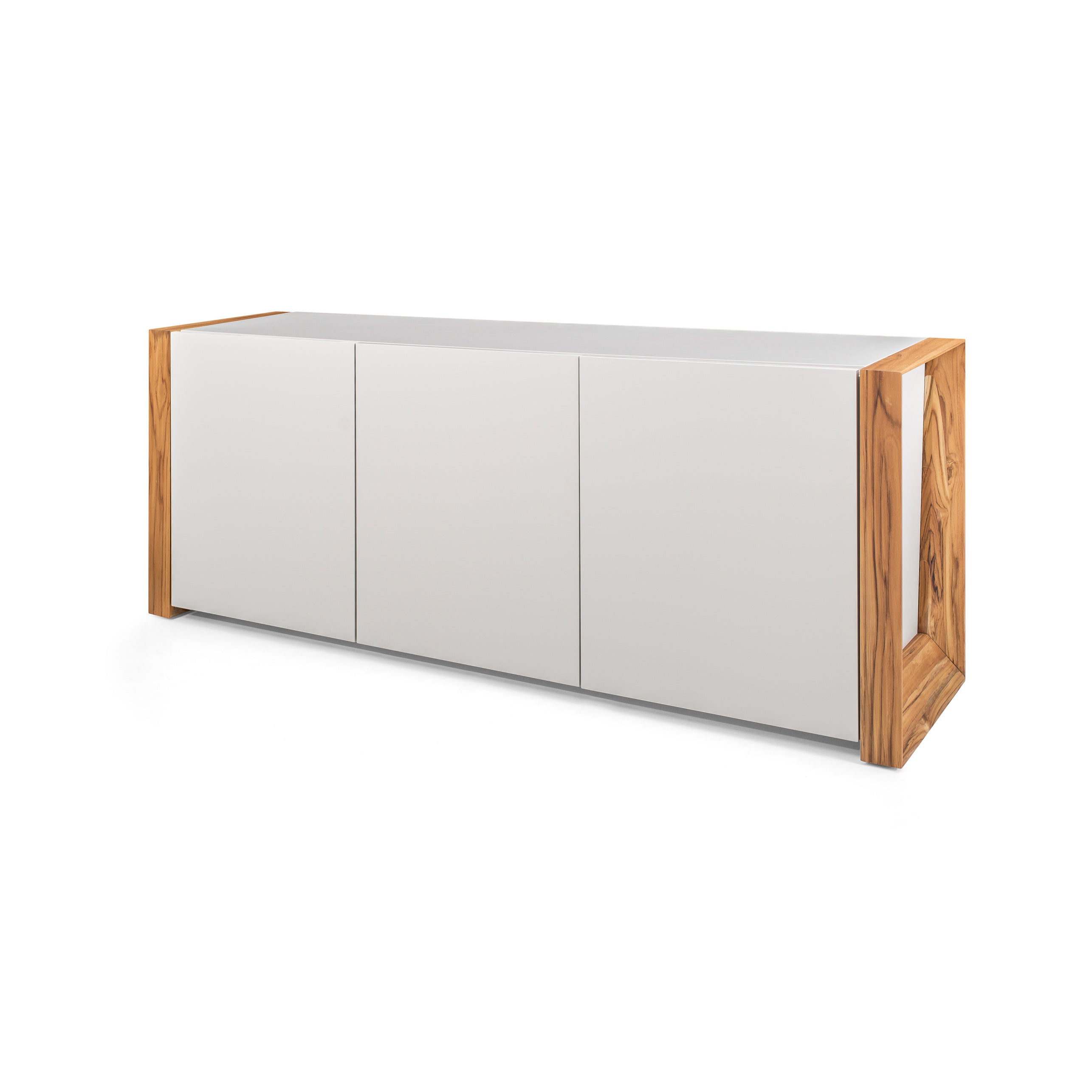 MASP Sideboard 3 doors in Off White and Teak