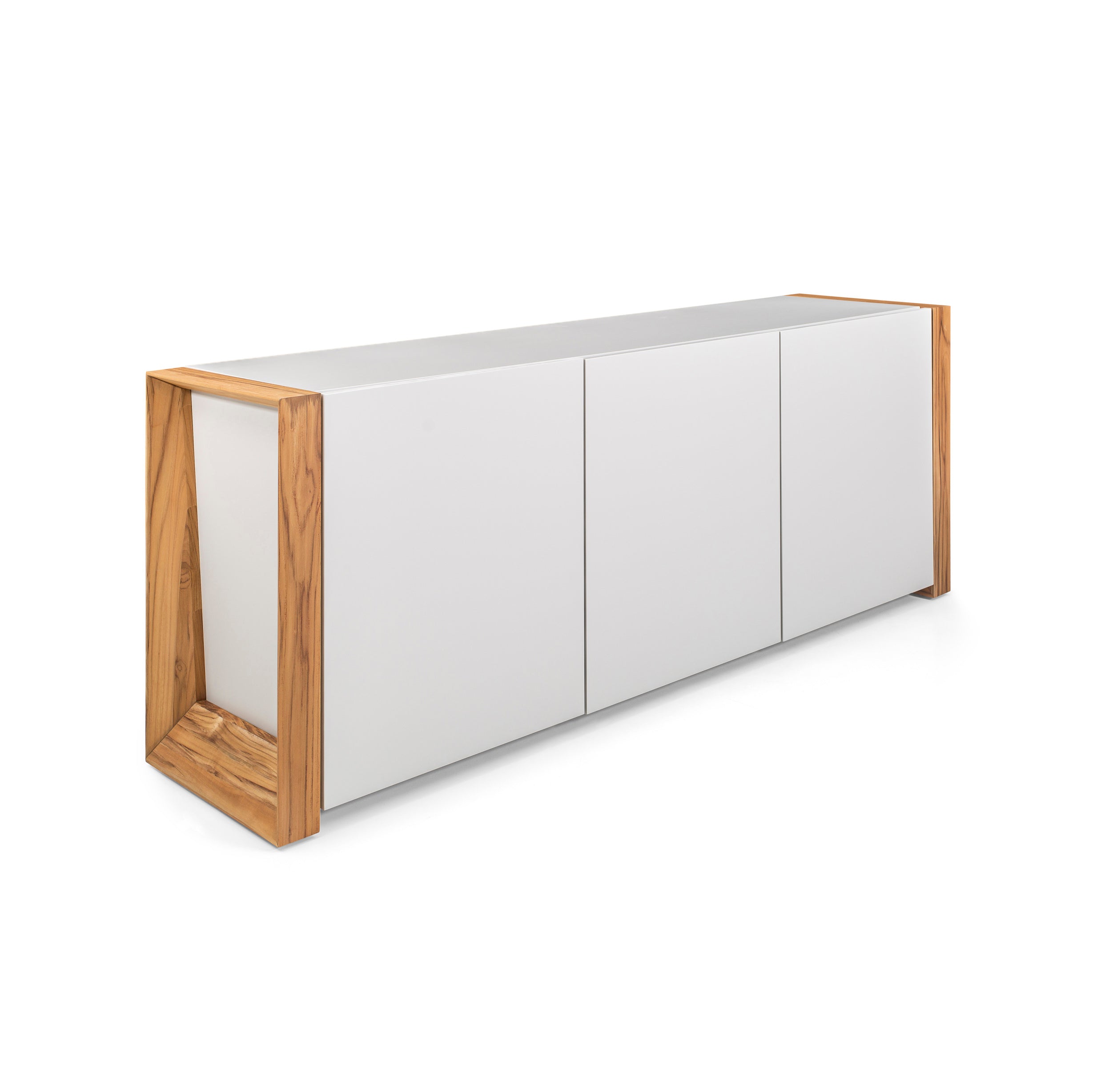 MASP Sideboard 3 doors in Off White and Teak