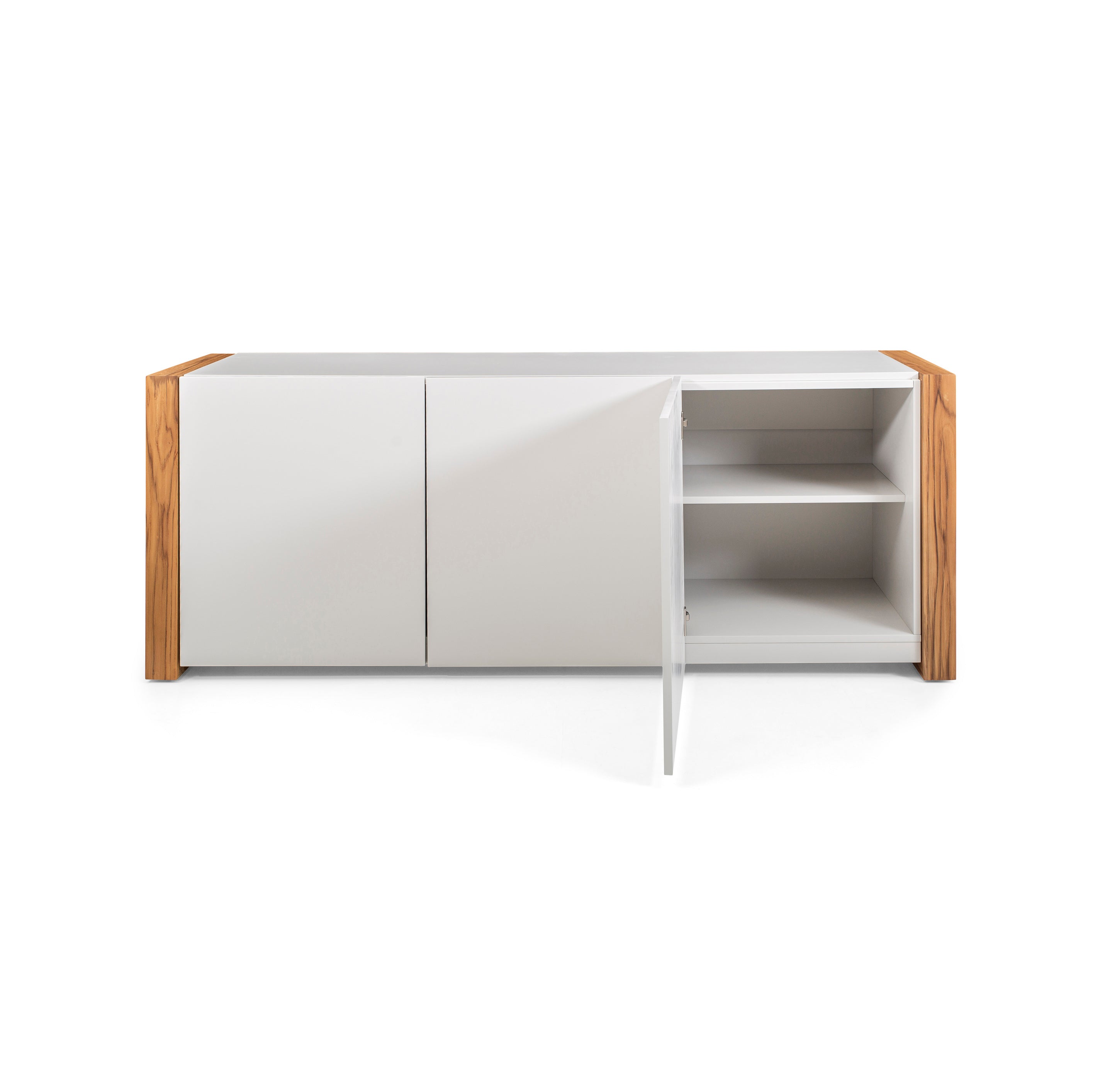 MASP Sideboard 3 doors in Off White and Teak