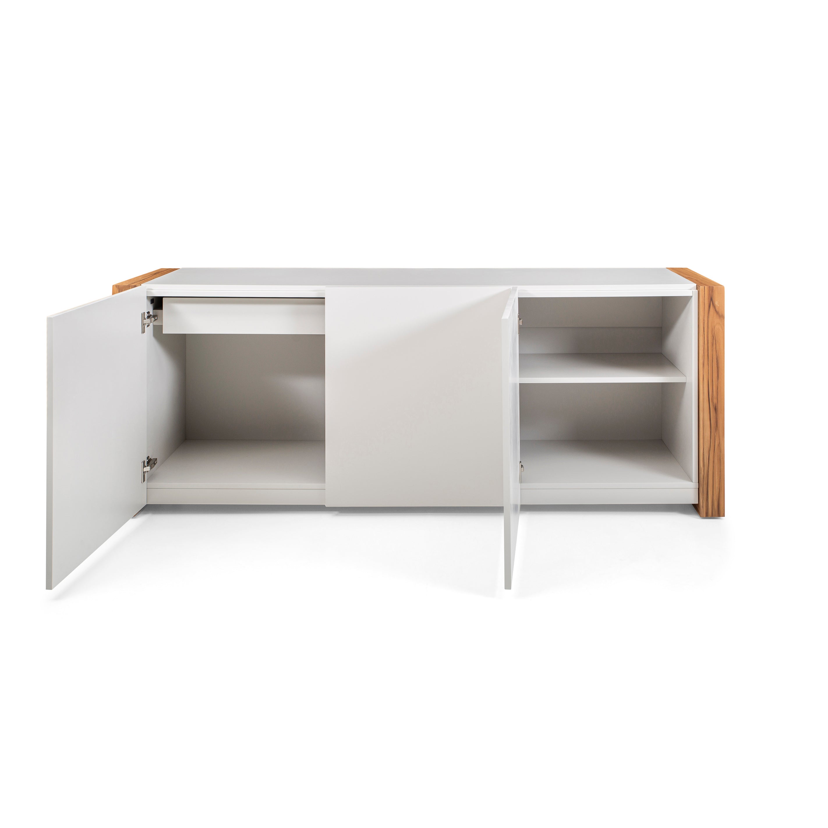 MASP Sideboard 3 doors in Off White and Teak